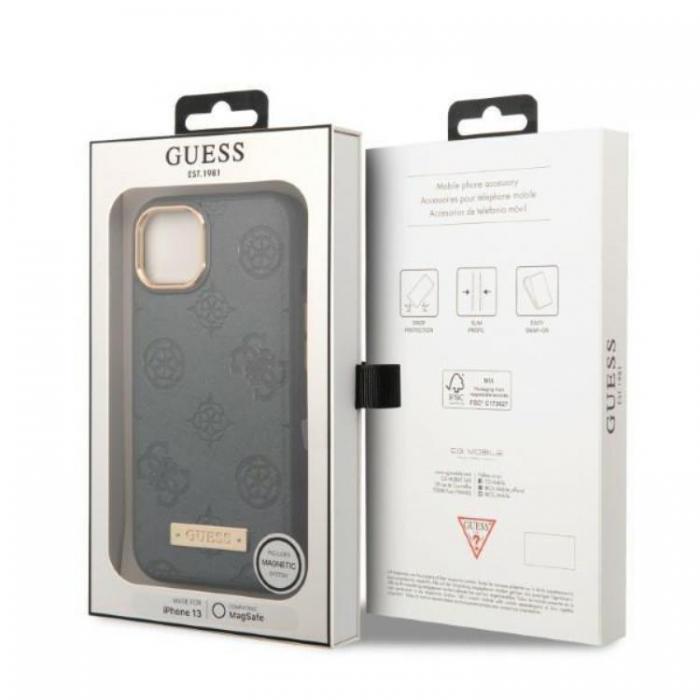 Guess - Guess iPhone 13 Mobilskal Magsafe Peony Logo Plate - Gr