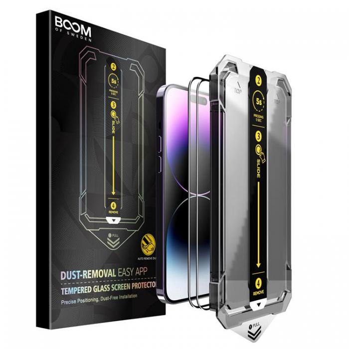 Boom of Sweden - LIVSTIDSGARANTI - BOOM iPhone 13 Pro Hrdat Glas Skrmskydd - 2 Pack