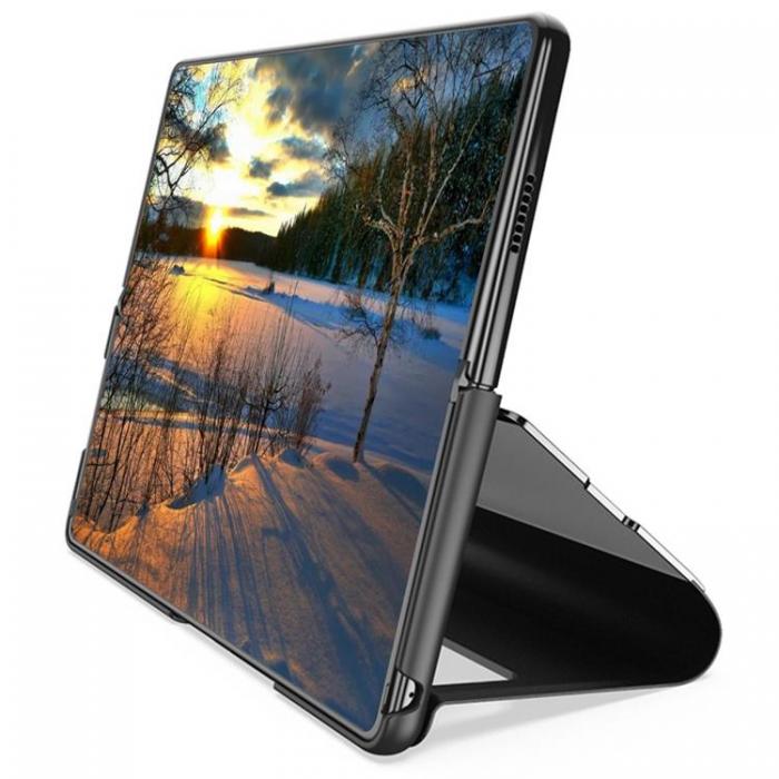 A-One Brand - Galaxy Z Fold 4 Fodral Mirror Folio Flip - Svart