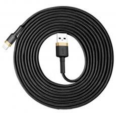 BASEUS - Baseus Cafule lightning kabel QC 3.0 2A 3M Svart-guld