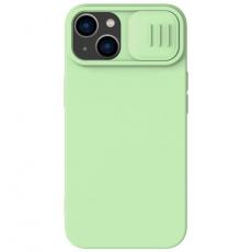 Nillkin - Nillkin iPhone 15 Mobilskal CamShield Silky Silikon - Ljusgrön
