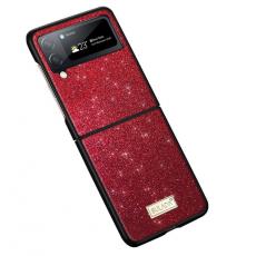 SULADA - SULADA Galaxy Z Flip 4 Skal Glitter Sequins - Röd