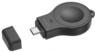 Deltaco - Deltaco Mini Trådlös laddare Apple Watch USB C - Svart