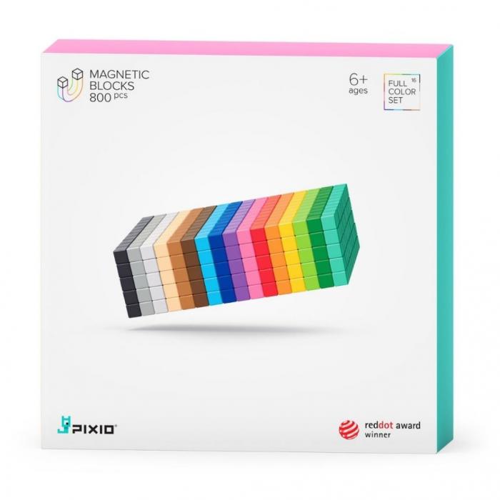 UTGATT1 - PIXIO 800 Magnetic Blocks in 16 Colours + Free App