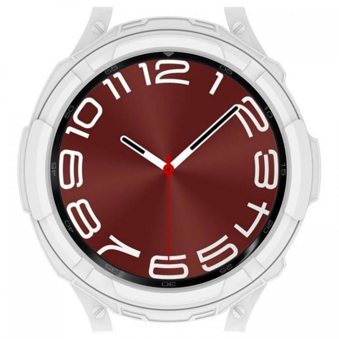 A-One Brand - Galaxy Watch 6 Classic (47mm) Skal TPU med Bezel Ring - Vit