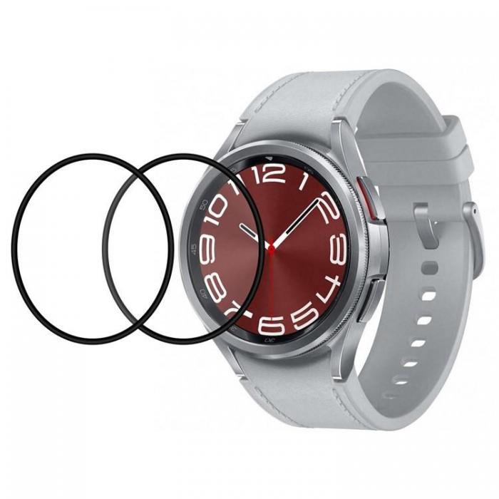 A-One Brand - [2-PACK] Galaxy Watch 6 Classic (43mm) Hrdat Glas Skrmskydd - Svart