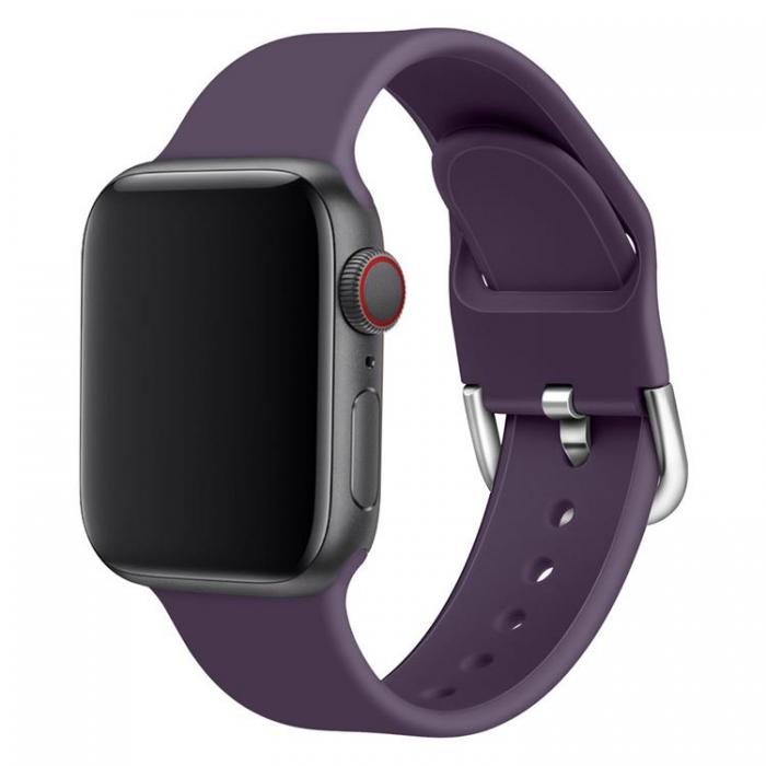 A-One Brand - Apple Watch 2/3/4/5/6/7/8/SE (41/40/38mm) Armband Silicone - Svart
