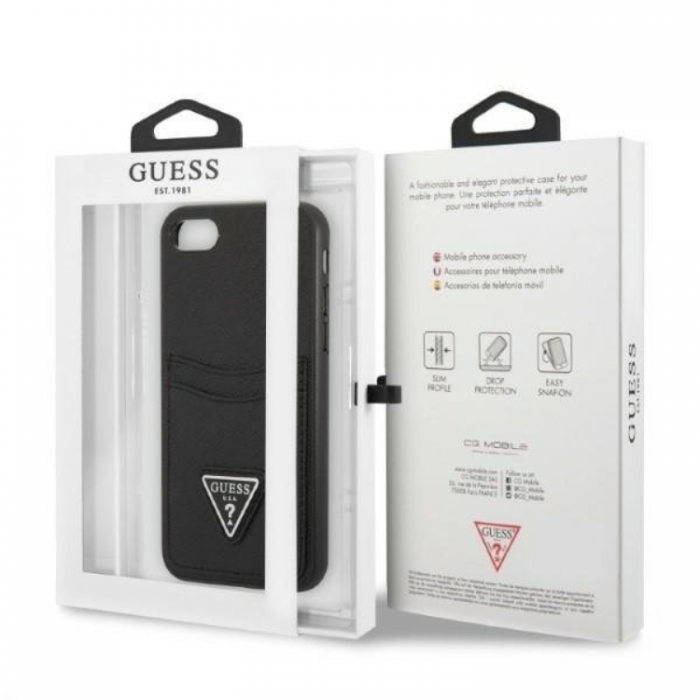 Guess - Guess iPhone 7/8/SE (2020/2022) Mobilskal Saffiano Triangle