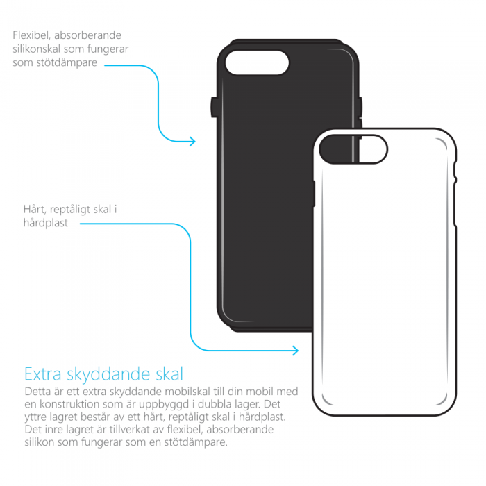 UTGATT5 - Tough mobilskal till Apple iPhone 7/8 - Marble