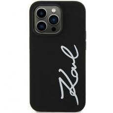 KARL LAGERFELD - Karl Lagerfeld iPhone 11/XR Mobilskal Silicone Signature - Svart