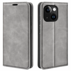 Taltech - iPhone 15 Plus Plånboksfodral Stöttåligt - Grå