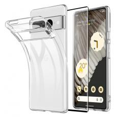 A-One Brand - Google Pixel 7 Skal TPU Anti-drop med Härdat glas - Transparent