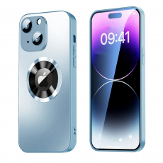 SiGN - SiGN iPhone 15 Mobilskal Magnetiskt med Linsskydd och Logo View - Blå
