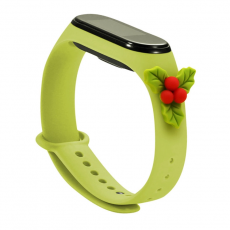 A-One Brand - Xiaomi Mi Smart Band 5/6 Silikon Strap Xmas Mistletoe - Grön