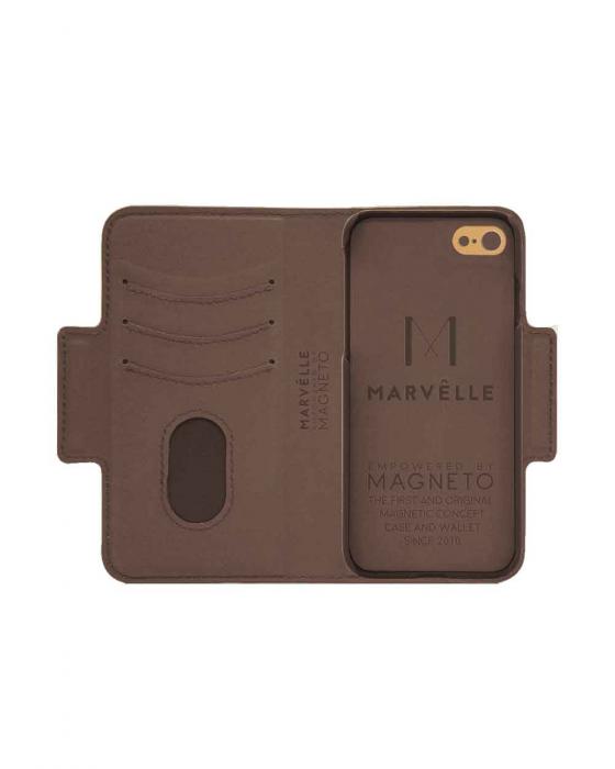 UTGATT4 - Marvlle N307 Plnboksfodral iPhone 6/7/8/SE 2020 - LIGHT Brun SIGN