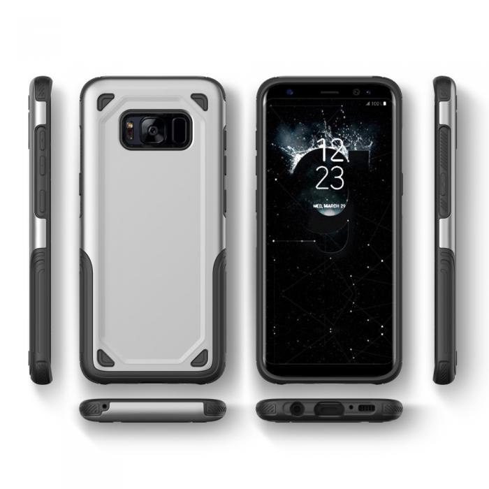 UTGATT4 - Rugged Armor Skal till Samsung Galaxy S8 Plus - Silver