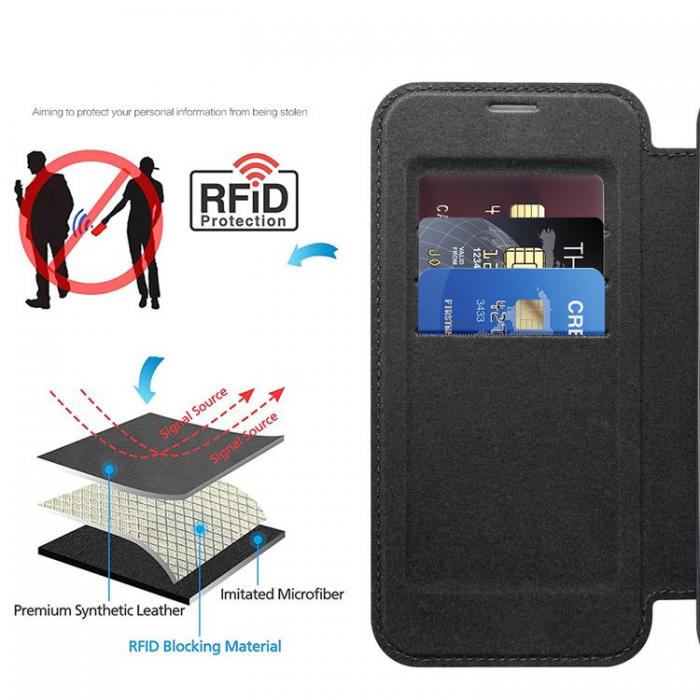 Boom of Sweden - BOOM iPhone 14 Magsafe Plnboksfodral RFID Flip - Brun