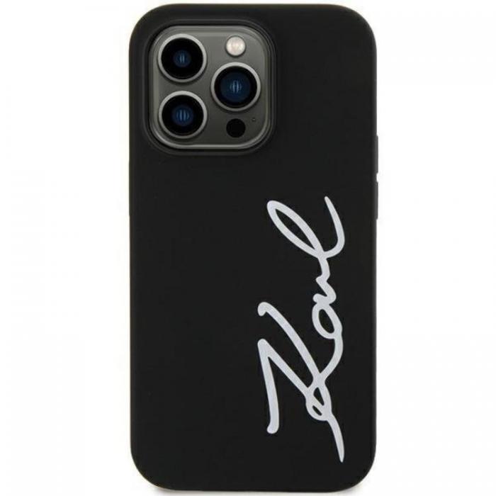 KARL LAGERFELD - Karl Lagerfeld iPhone 11/XR Mobilskal Silicone Signature - Svart