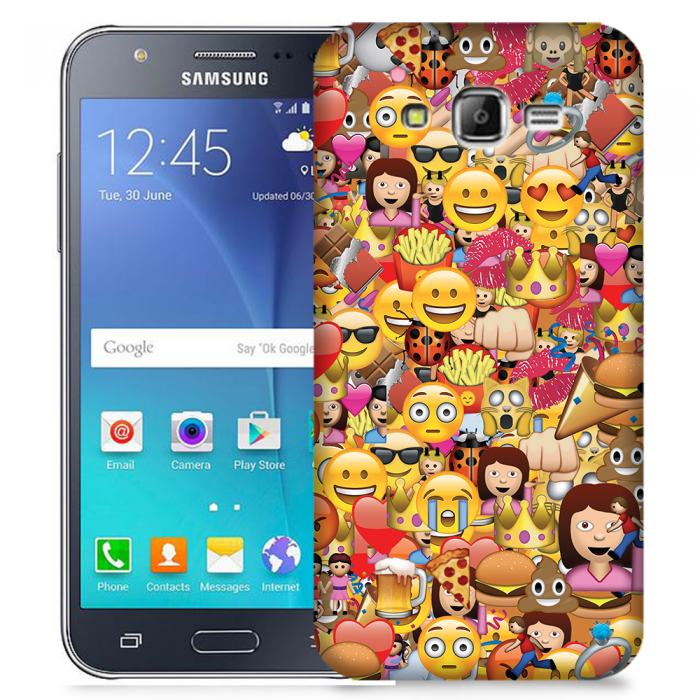 UTGATT5 - Skal till Samsung Galaxy J5 (2015) - Emoji - Kollage