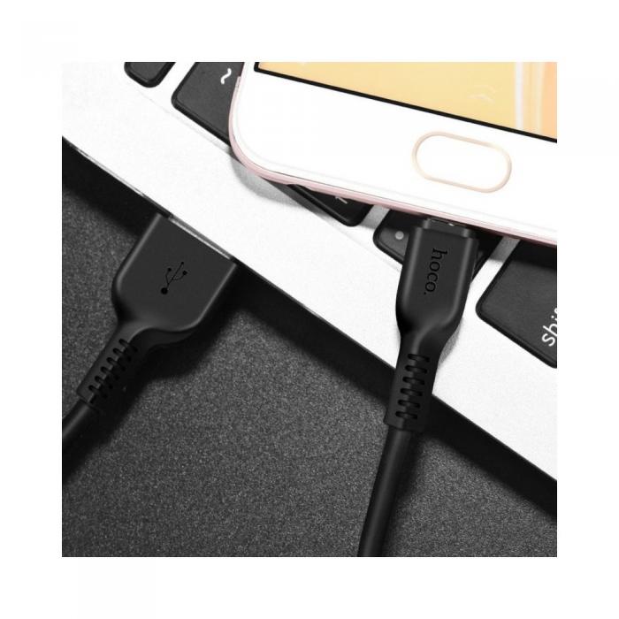 Hoco - HOCO USB-kabel till iPhone Lightning X20 1 m Svart
