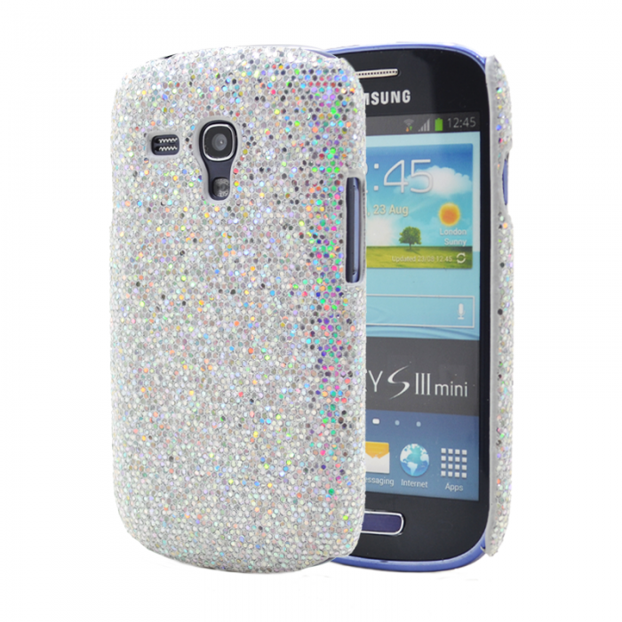 UTGATT4 - Glitter Skal till Samsung Galaxy S3 mini i8190 (Silver)