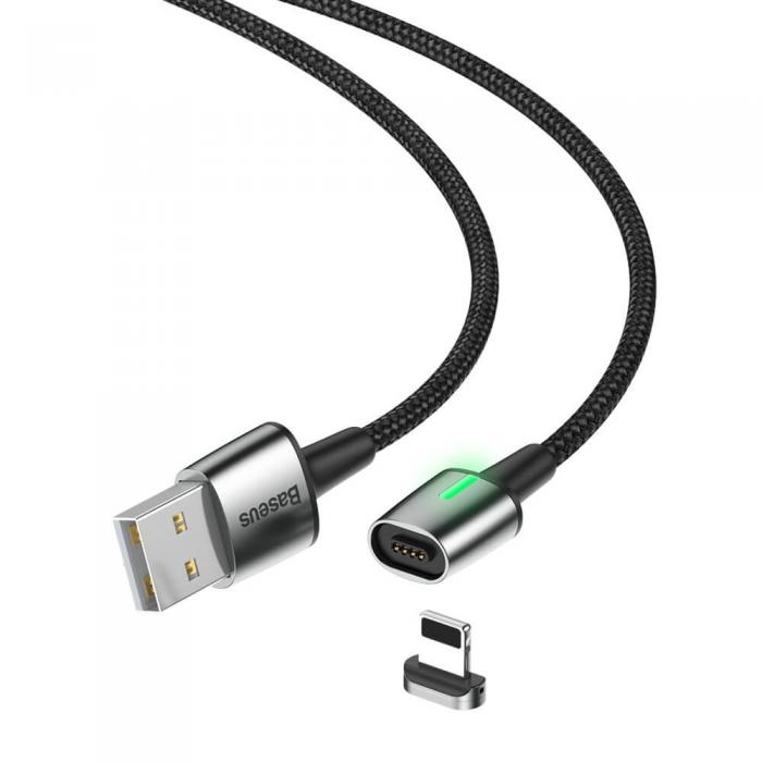 UTGATT5 - Baseus Zinc magnetisk Kabel USB lightning 1.5A 2m Svart