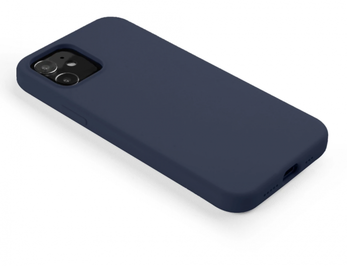 UTGATT5 - Melkco Aqua Silikon Skal Apple iPhone 12 Mini - Dark Bl