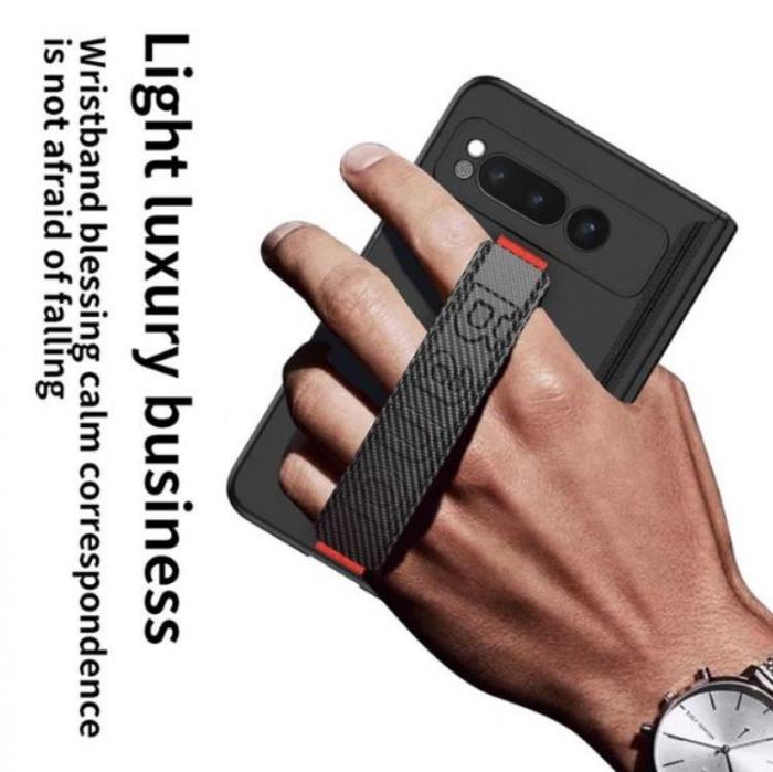 GKK - GKK Google Pixel Fold Mobilskal Wristband Kickstand - Svart