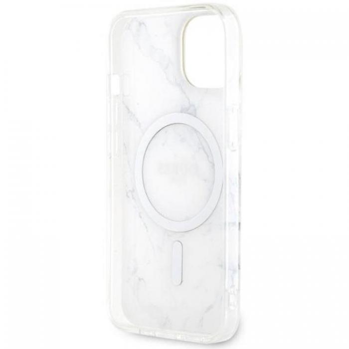 Guess - Guess iPhone 14 Mobilskal MagSafe Marble - Vit