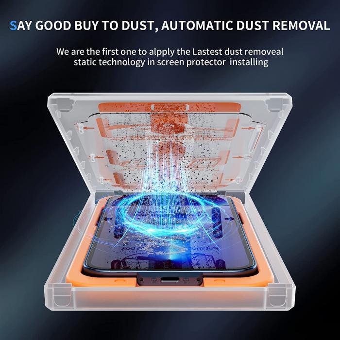 A-One Brand - Auto Dust Removal iPhone 14 Hrdat Glas Skrmskydd