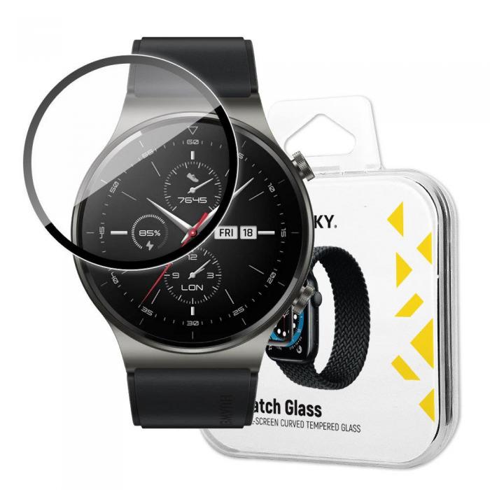 UTGATT5 - Wozinsky Huawei Watch GT 2 46mm Hrdat glas Hybrid - Svart