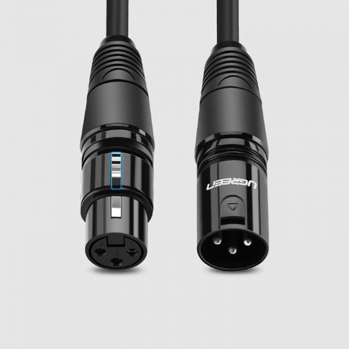 Ugreen - Ugreen Frlngning Mikrofon Kabel 3m - Svart