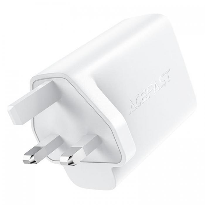 Acefast - Acefast UK Vggladdare 2x USB Typ-C 50W - Vit
