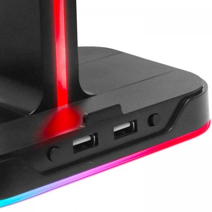 UTGATT1 - CELLY Gaming Headset Stand RGB 2 x USB