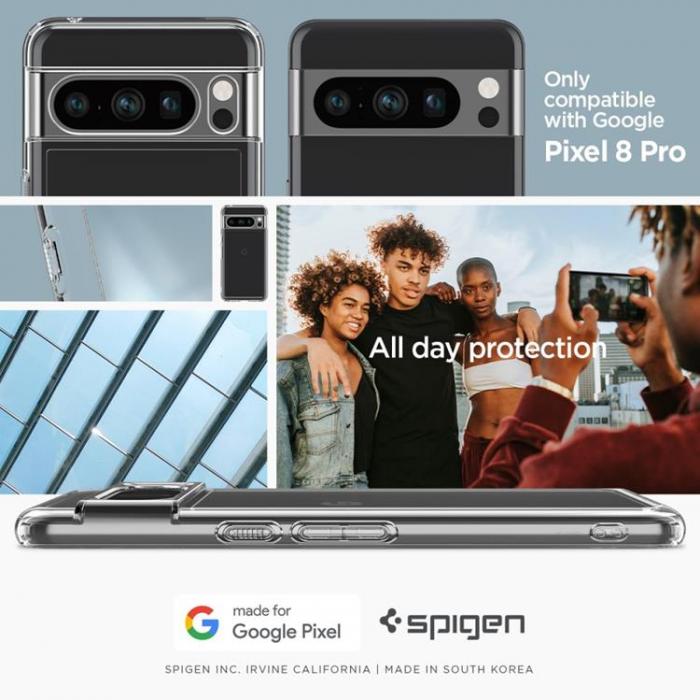 Spigen - Spigen Google Pixel 8 Pro Mobilskal Ultra Hybrid - Crystal Clear