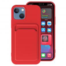OEM - iPhone 13 Mini Skal med Kortfack - Röd