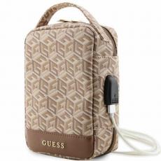 Guess - Guess Organizerväska GCube Stripe - Brun