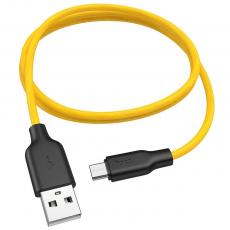 Hoco - HOCO Plus USB-A till Micro-USB 1m svart/gul