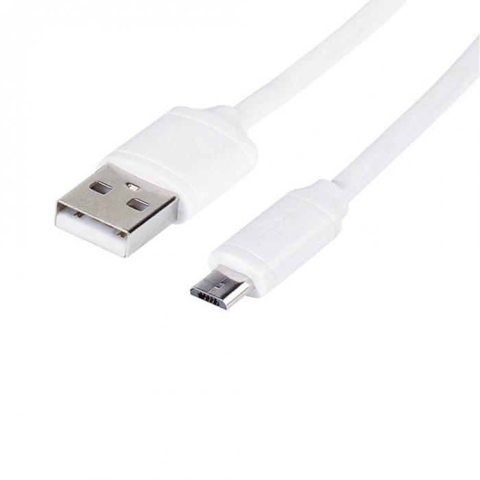 UTGATT1 - Vivanco Micro-USB Ladd-/Synk. kabel 2m - Vit