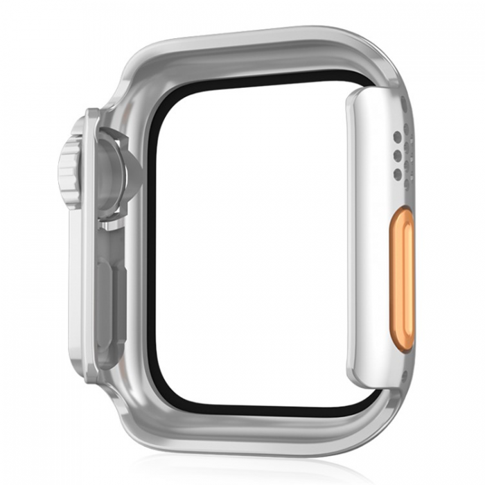A-One Brand - Apple Watch 7/8 (45mm) Frvandla Utseendet till Apple Watch Ultra - Silver
