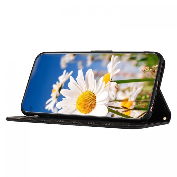 A-One Brand - iPhone 15 Pro Plnboksfodral Flower Pattern - Svart