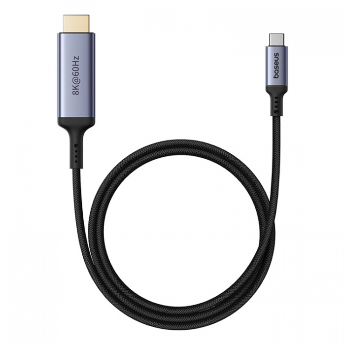 BASEUS - Baseus BS-OH064 8K 60Hz USB-C - HDMI Kabel 1.5m - Svart