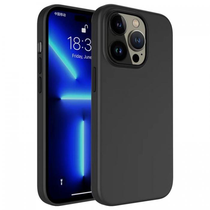 A-One Brand - iPhone 14 Pro Skal Liquid Silicone - Svart