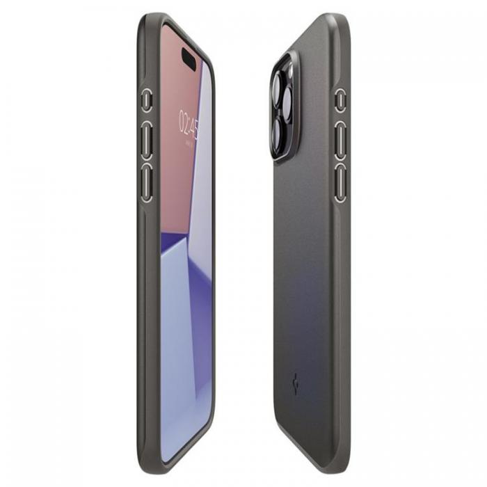 Spigen - Spigen iPhone 15 Pro Mobilskal Thin Fit - Gunmetal