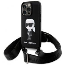 KARL LAGERFELD - Karl Lagerfeld iPhone 15 Pro Mobilskal Crossbody Silikon Ikonik