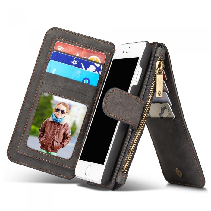 UTGATT5 - Caseme Detachable Plnboksfodral iPhone 7/8/SE 2020 - Svart