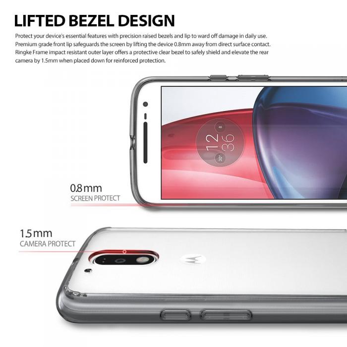 UTGATT5 - Ringke Fusion Skal till Motorola Moto G4 / G4 Plus - Clear