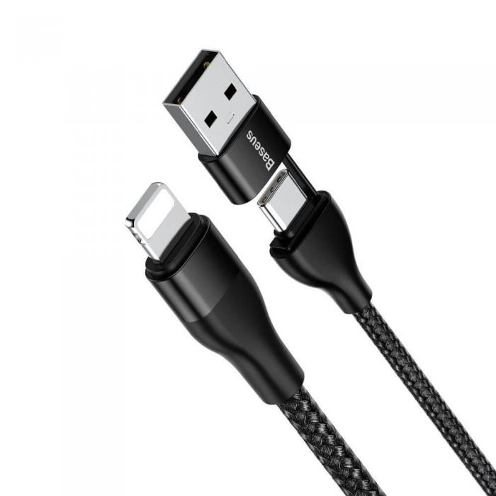 UTGATT5 - Baseus Kabel USB/USB Type C PD 18W lightning 2A 1m Svart