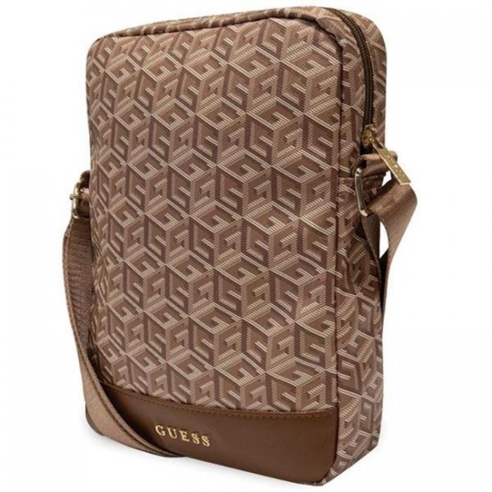 Guess - Guess Tablet Fodral 10'' GCube Stripe - Brun