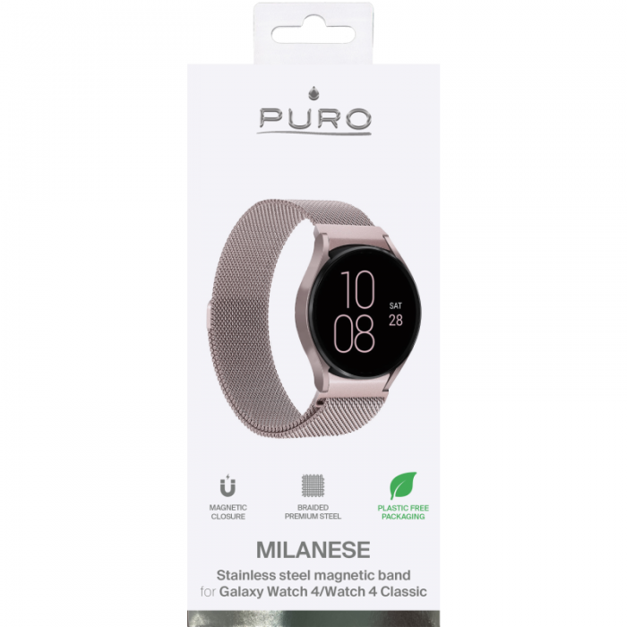 UTGATT1 - Puro Stainless Steel Band Galaxy Watch 4/4 Classic- Rosa